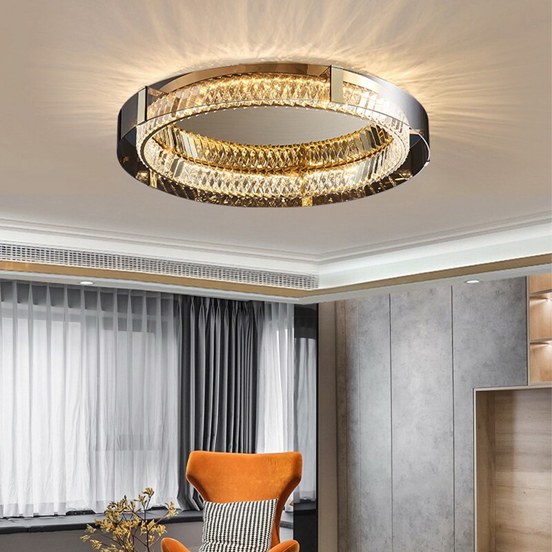 Luxury Dimmable Crystal Ceiling Lights - Modern Led Chandelier Lamps For Bedroom Decor & Home