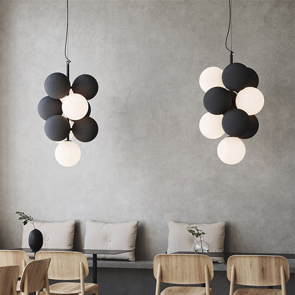 New Nordic Glass Ball Chandelier - Stylish Pendant Lamp For Dining Living Room And Bedroom Light