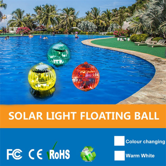 Led Solar Floating Light Waterproof Swimming Pool Lamp Color Changing Garden Decoration Lawn Lights