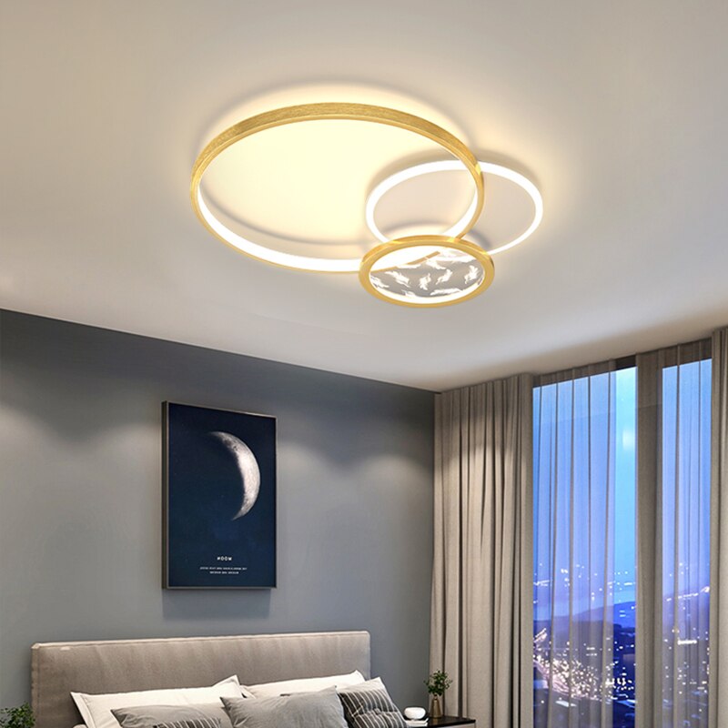 Creative Ring Bedroom Recessed Led Ceiling Light Modern Minimalist Warm Personality Study Lamp