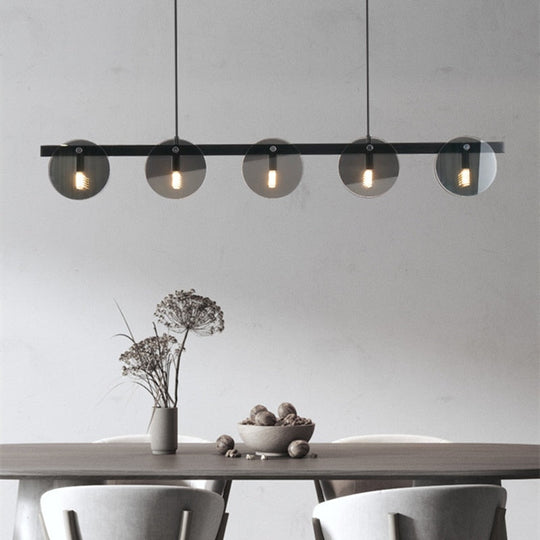 Modern Black Glass Pendant Light - Stylish Nordic Lighting For Living Room Dining Table And Kitchen