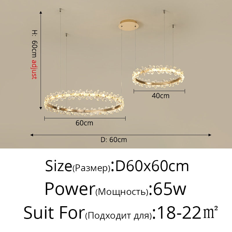 Modern Crystal Led Chandeliers Lamp For Home Living Dining Room Deco Lights Bedroom Table Lighting