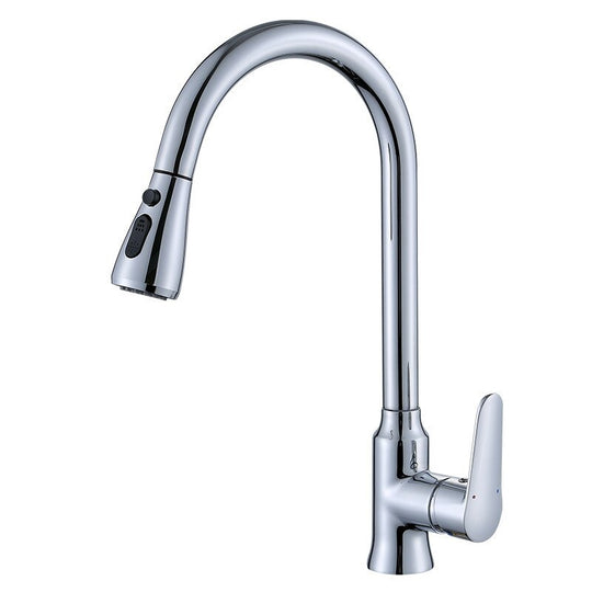 Brass Kitchen Faucets Pull Out Spout Mixer Taps Hot Cold Water Accessories Deck Mounted Stream
