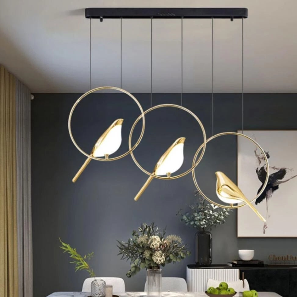 Magpie Bird Ceiling Chandelier For Dining Room Luminaire Suspension Pendant Lamp Decorative