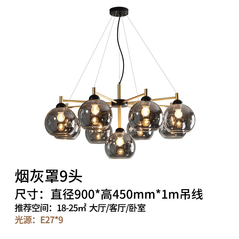 Designer Luxury Minimalist Industrial Chandelier Lighting Led E27 Postmodern Suspension Luminaire