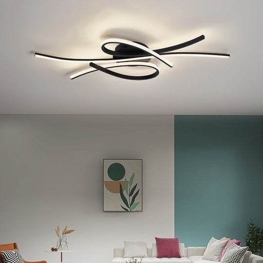 New Modern Led Chandelier For Bedroom Corridor Foyer Living Room Dining Black/Gold Ceiling Light