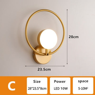 Light Luxury Modern Wall Lamp Ac90 - 260V Living Room Tv Background Aisle Nordic Master Bedroom