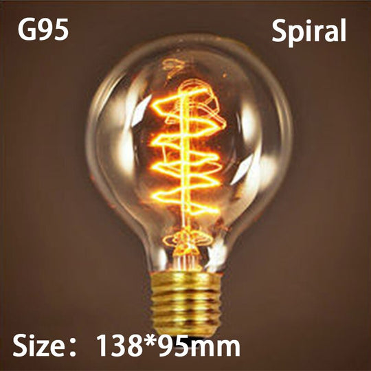 E27 Retro Edison Bulb 220V 40W Light A19 G80 G95 St64 T10 T45 Filament Vintage Ampoule Incandescent