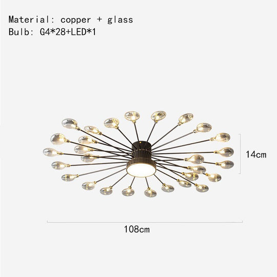 Modern Gray Glass G4 Wall Lamp Gold Black Copper Bedroom Living Room Aisle Dining Minimalist