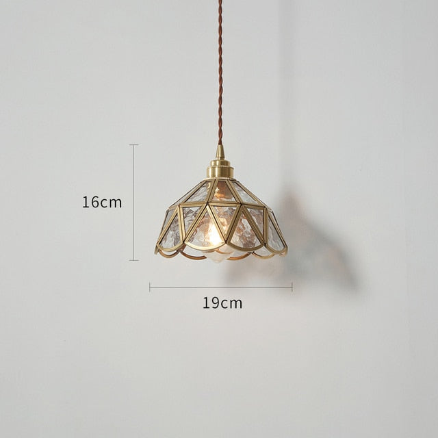 New Nordic Glass Led Pendant Lights Fixtures Copper Bedroom Dinning Room Restaurant Modern Hanging