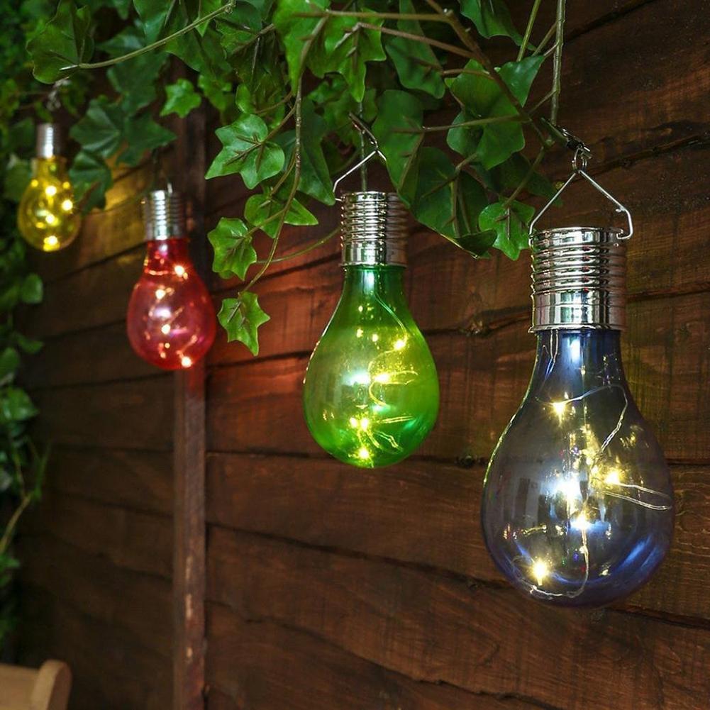 Led Solar Light Bulb Built - In 40Mah Battery Outdoor Hanging Lanterns For Party Garden Home Patio