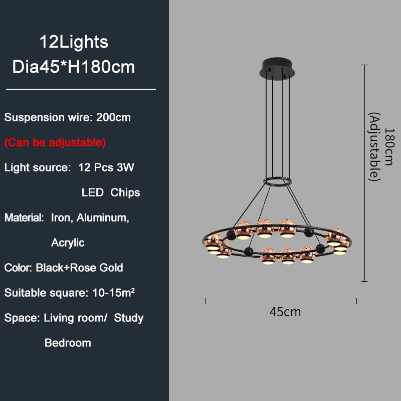 Modern Led Chandelier For Living Dining Room Creative Design Home Decor Indoor Lighting Luxury