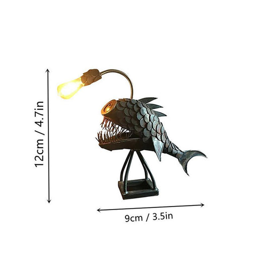 Artistic Angler Fish Night Light - Flexible Lamp Head Table Lamps For Cafe Bar Home Art Retro Usb
