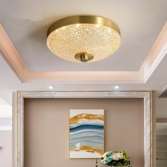 Modern Minimalist Led Ceiling Lights - Copper Glass Illumination For Bedrooms Dining Halls