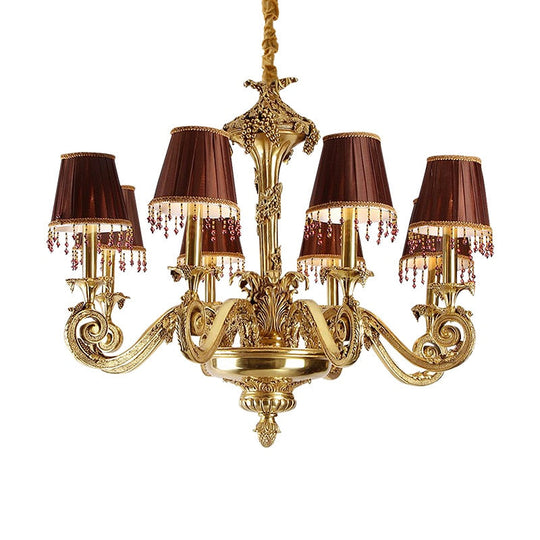 Haley - European Style Brass Hanging Ceiling Lamp Led Lighting Fixtures Classical Hotel Chandelier