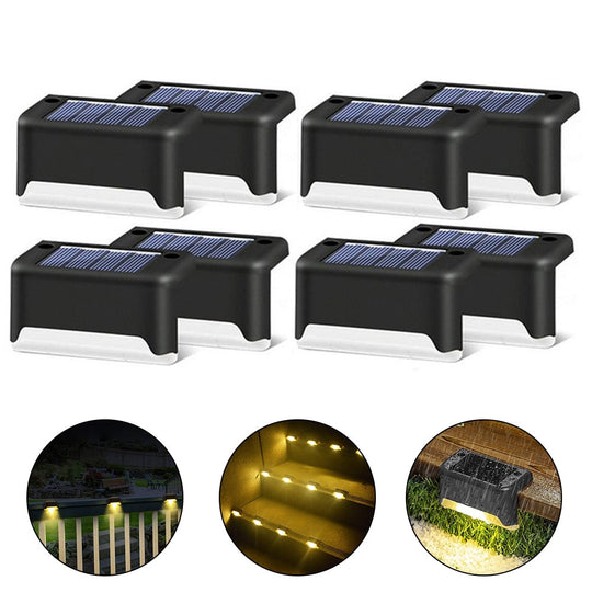 Stair Led Solar Lamp Ip65 Waterproof Outdoor Garden Light Pathway Yard Patio Steps Fence Lamps