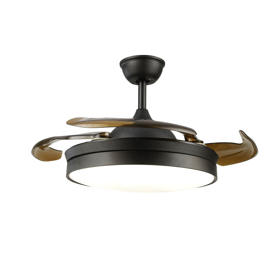 Contemporary Retractable Ceiling Fans With Led Light - A Multi - Functional Chandelier Fan 3 Color