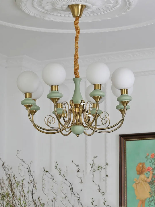 Elise Nordic Retro Pastoral Cream Style Chandelier - French Homestay Led Lighting For Bedrooms And