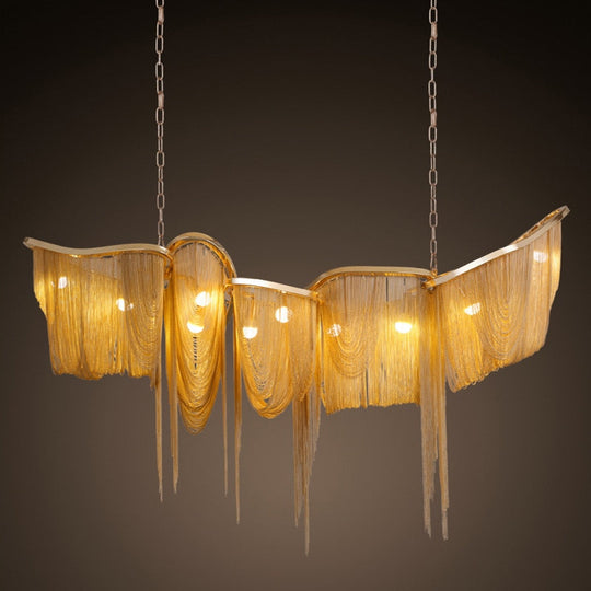 Modern Novelty Tassel Led Chandelier Lighting Living Dining Room Decor Chandeliers Lamp Loft Villa