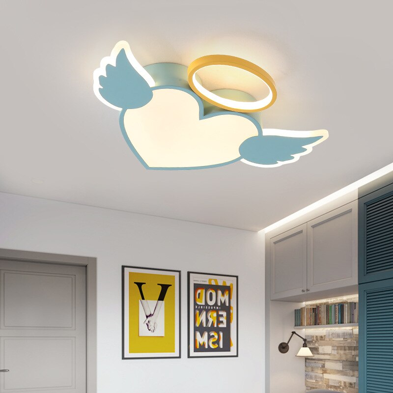 Modern Ceiling Lamp Child Children’s Room Led Light Heart Shape Fixture Creative Bedroom For