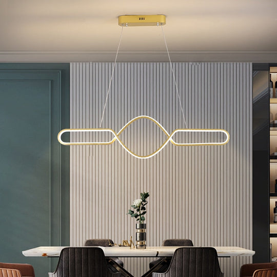 Gold Or Black Modern Led Chandelier For Kitchen Living Dining Room Cord Hanging Home Chandeliers