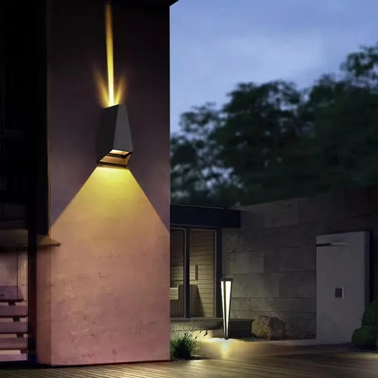 Waterproof Outdoor Wall Lamps Modern Porch Courtyard Light External Lamp Aluminum Up And Down