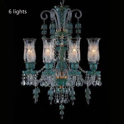 Led Chandeliers Living Room Crystal Lamp Modern Restaurant Bedroom Study Candle Light Glass Fixture