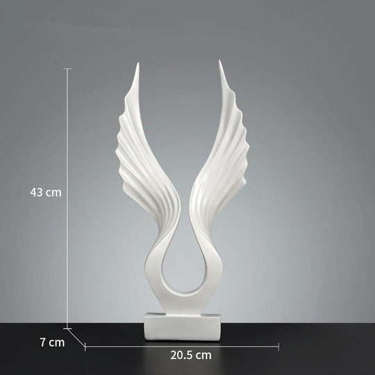 Nordic Modern Resin Eagle Sculpture: Elegant Family Ornament For Home And Office White B Decor Items