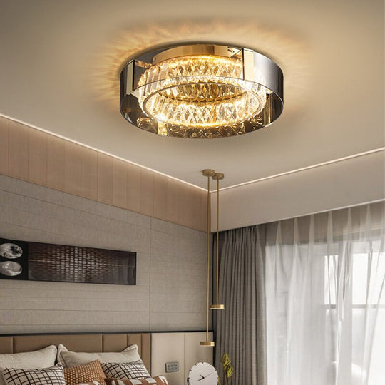 Luxury Dimmable Crystal Ceiling Lights - Modern Led Chandelier Lamps For Bedroom Decor & Home