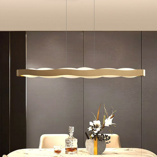 Led Modern Lustre Ceiling Chandelier Golden Stainless Steel Pendant Light Decoration Home Living