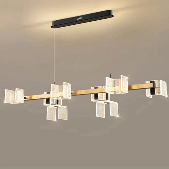 Modern Elegance Led Chandelier – Adjustable Pendant Ceiling Light With Smart Remote And App Contro