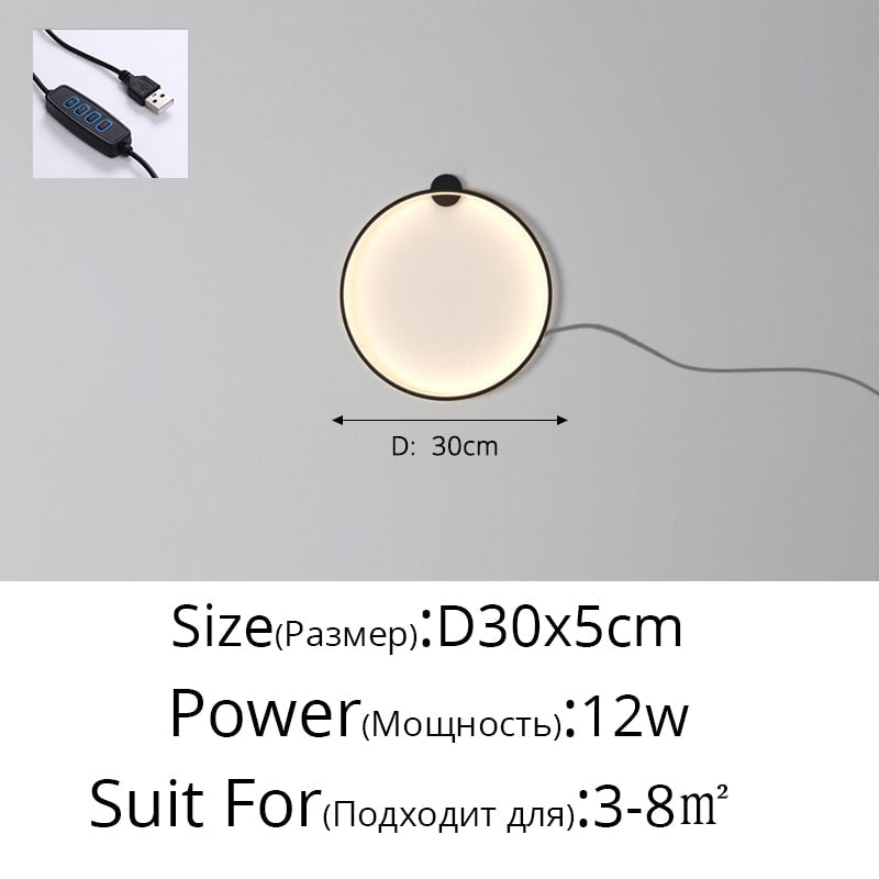 New Minimalist Led Wall Lamps For Bedroom Bedside Sofa Background Light Stairwell Aisle Hallway