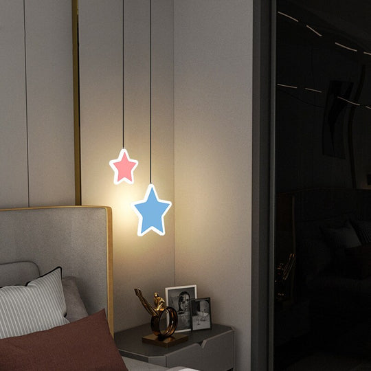 Modern Minimalist Led Pendant Lamp Nordic Circular Bedside Hanging Creative Simple Design Home