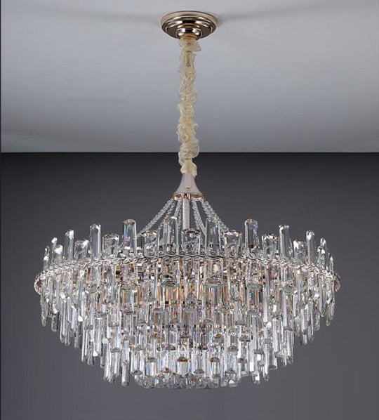 Crystal Chandelier Luxury Villa Living Room Lights New Design Of Modern Simple Island Decoration