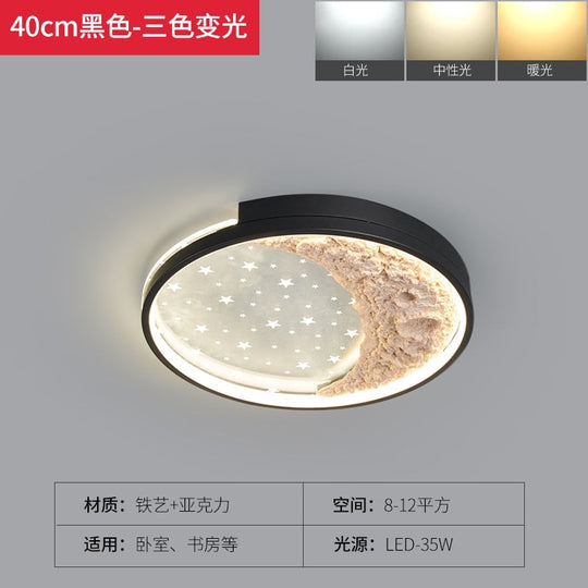 Modern Moon Ceiling Light Luxury Simple Bedroom Chandelier Creative Home Warm Sky Star Dining Room