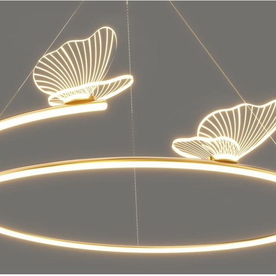 Simple Modern Fashion Lliving Room Dining Chandelier Butterfly Creative Decoration Bedroom Led Line