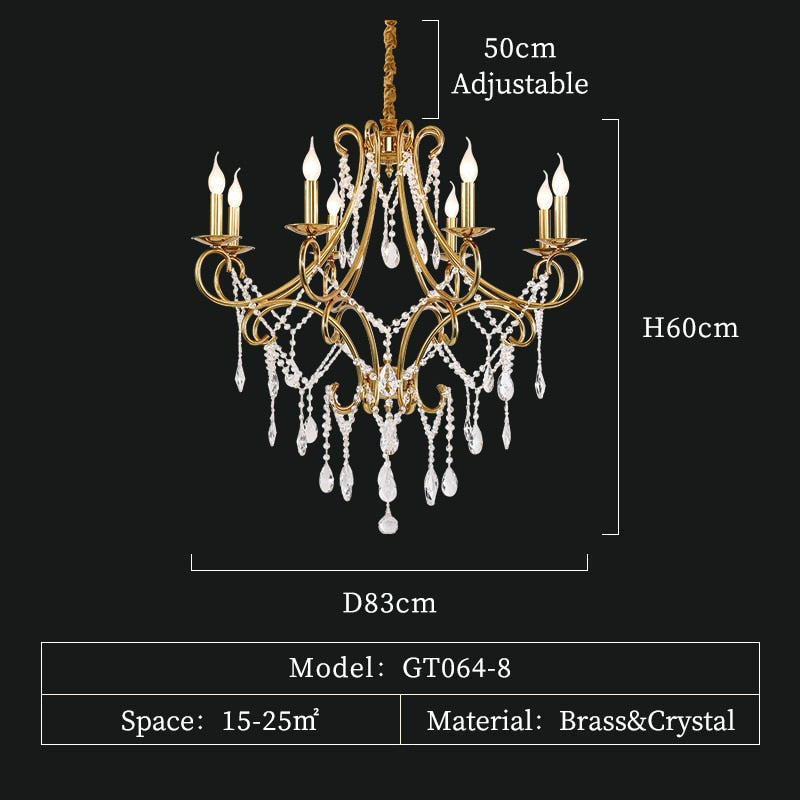 Aurora Borealis - European Style Modern Luxury Crystal Pendant Chandelier For Living Room Bedroom