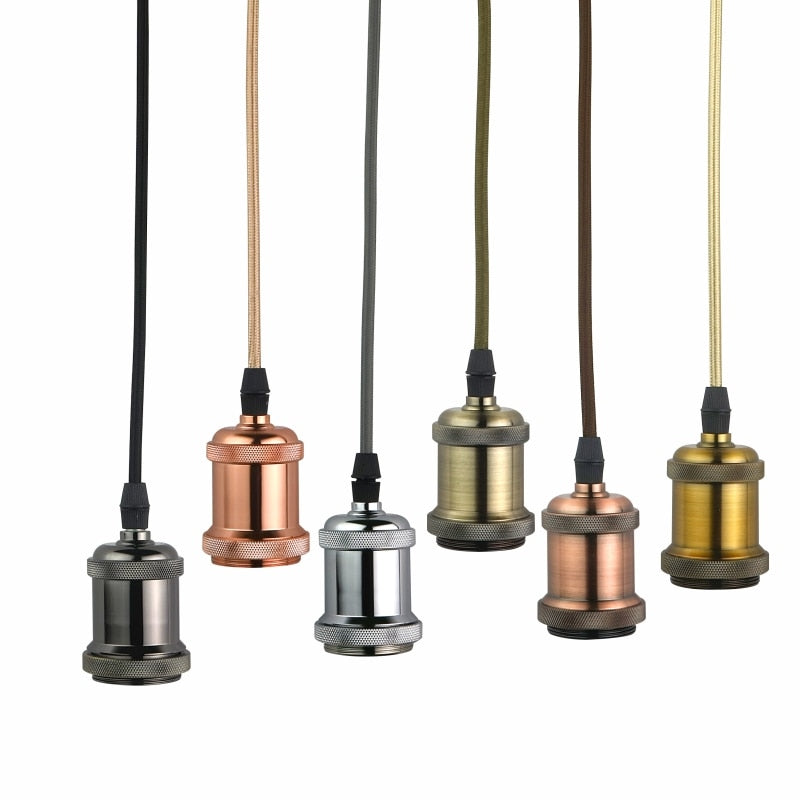 Retro Vintage Pendant Lights - E27/E26 Lamp Holder Socket Light