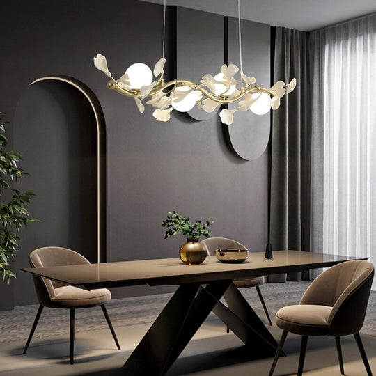 Elsa Nordic Luxury Leaves Led Chandelier: A Modern Masterpiece For Your Home Pendant Light