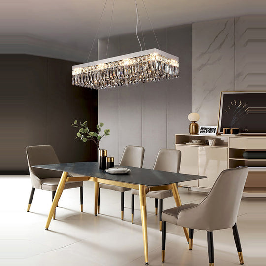 Luxury Square Crystal Led Ceiling Lights - Modern Dimmable Lamps For Elegant Living Room Decor &