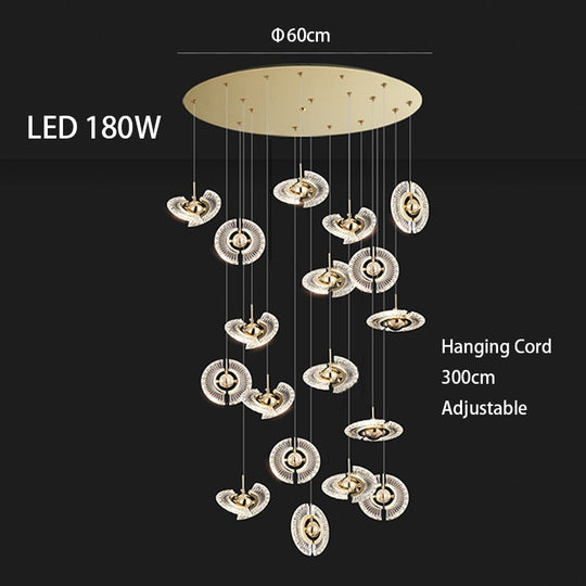 Led Dimmable Lights Modern Ufo Ceiling Chandeliers Lustres Pendant Lamps Hanging Stair Living Room