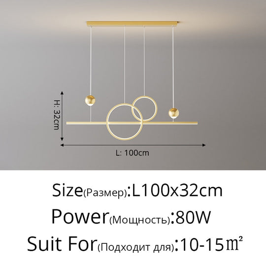 New Modern Simple Led Dimming Chandelier Lights Living Dining Room Bedroom Villa Apartment Hall