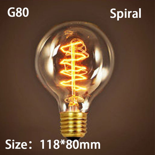 E27 Retro Edison Bulb 220V 40W Light A19 G80 G95 St64 T10 T45 Filament Vintage Ampoule Incandescent