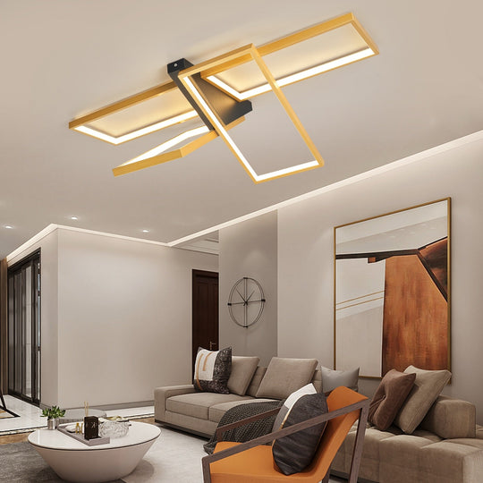 Modern Led Chandelier Lighting For Living Room Bedroom Dining Kitchen Gold Or Black Finished 90 -