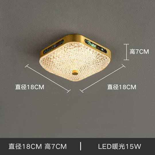 Modern Minimalist Led Ceiling Lights - Copper Glass Illumination For Bedrooms Dining Halls