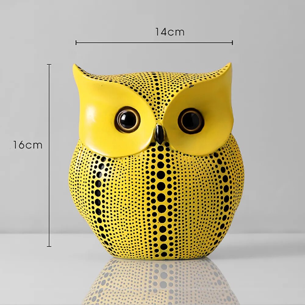 Home Decorations Owl Resin Statue Nordic Style Figurines For Interior Creative Decor Model