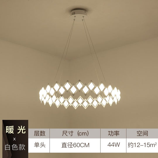 Nordic Ins Postmodern Simple Led Ring Chandeliers Lighting Lustre Designer Living Room Office