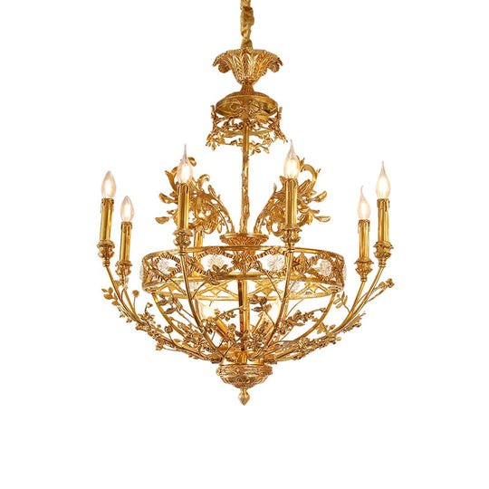 Zara - European All Copper Chandeliers French Luxury Crystal Villa Living Room Restaurant Bedroom