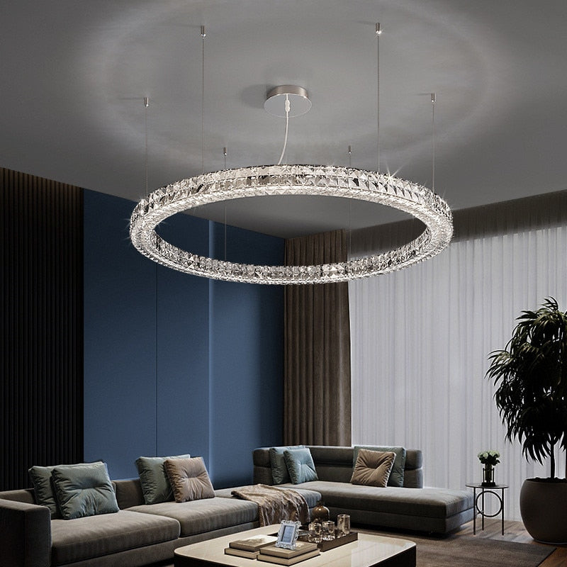 Modern Luxury 3 - Sides Design Crystal Led Chandelier Lighting Living Dining Room Lustre Chrome