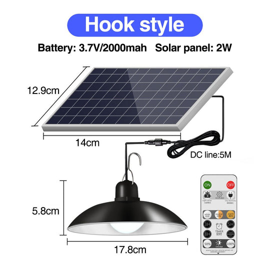 Remote Led Solar Pendant: Waterproof Chandelier For Gazebos And Outdoor Spaces Hanging Style /